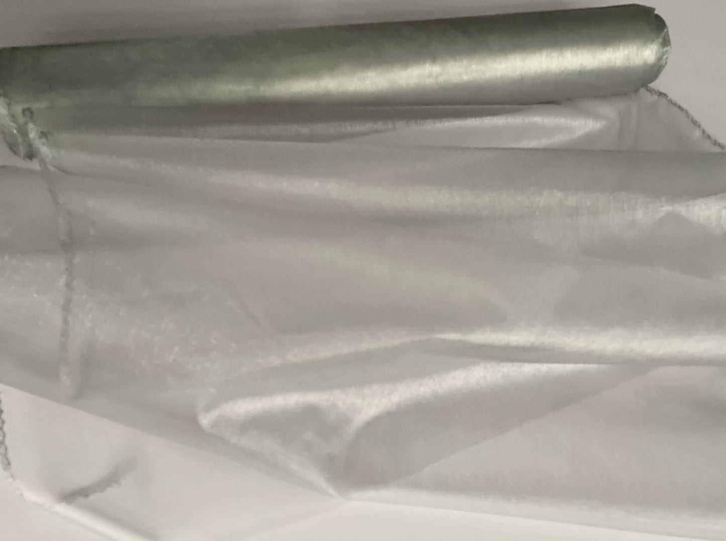 9M x 40cm Silver Organza Roll