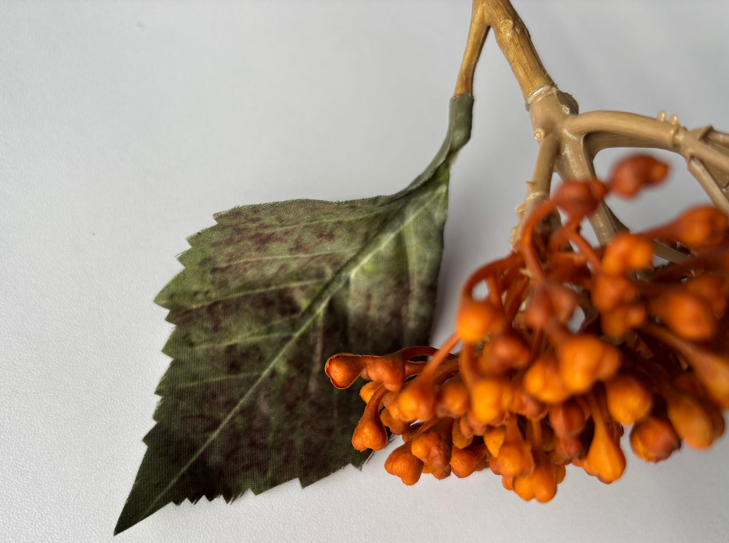 Autumn Hydrangea Berry Stem Orange