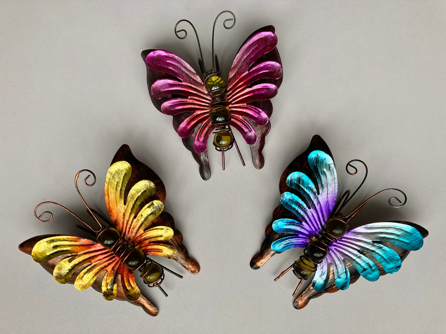 Purple/Blue Metal Butterfly Plant Hanger