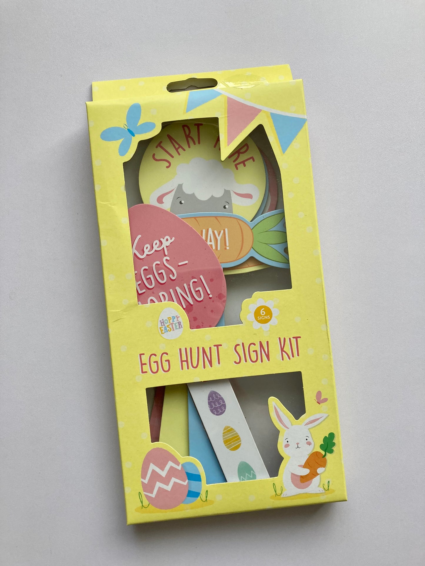 6pk Egg Hunt Wooden Sign Kit