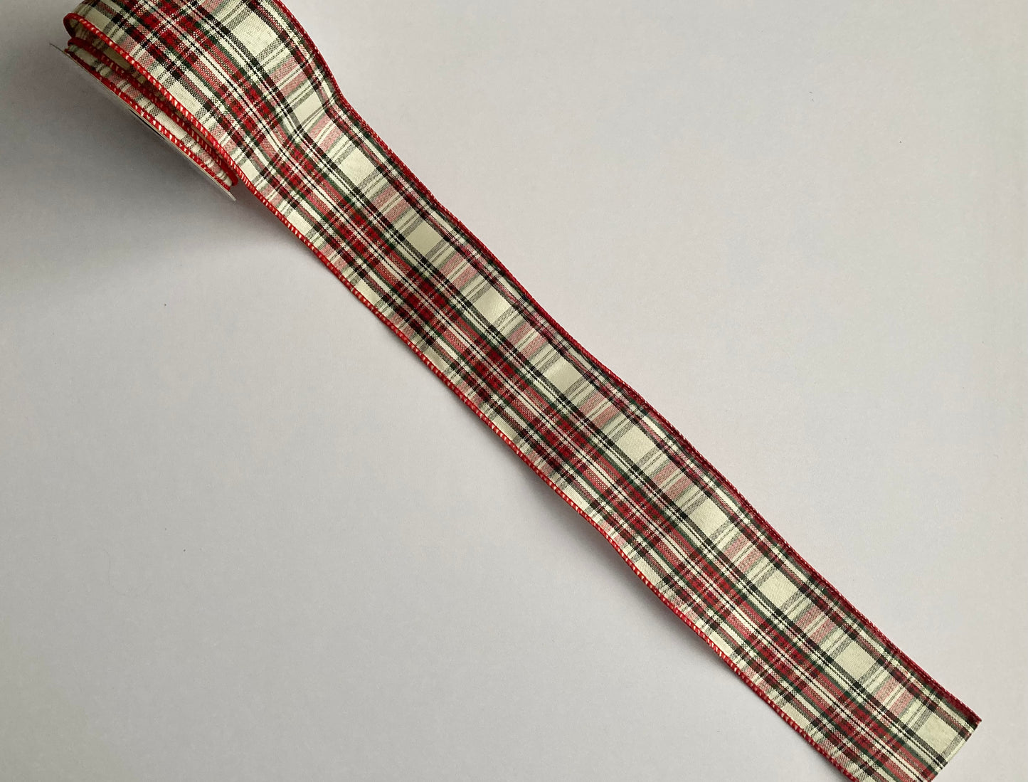 10yrds x 63mm Wired Edge Tartan Ribbon