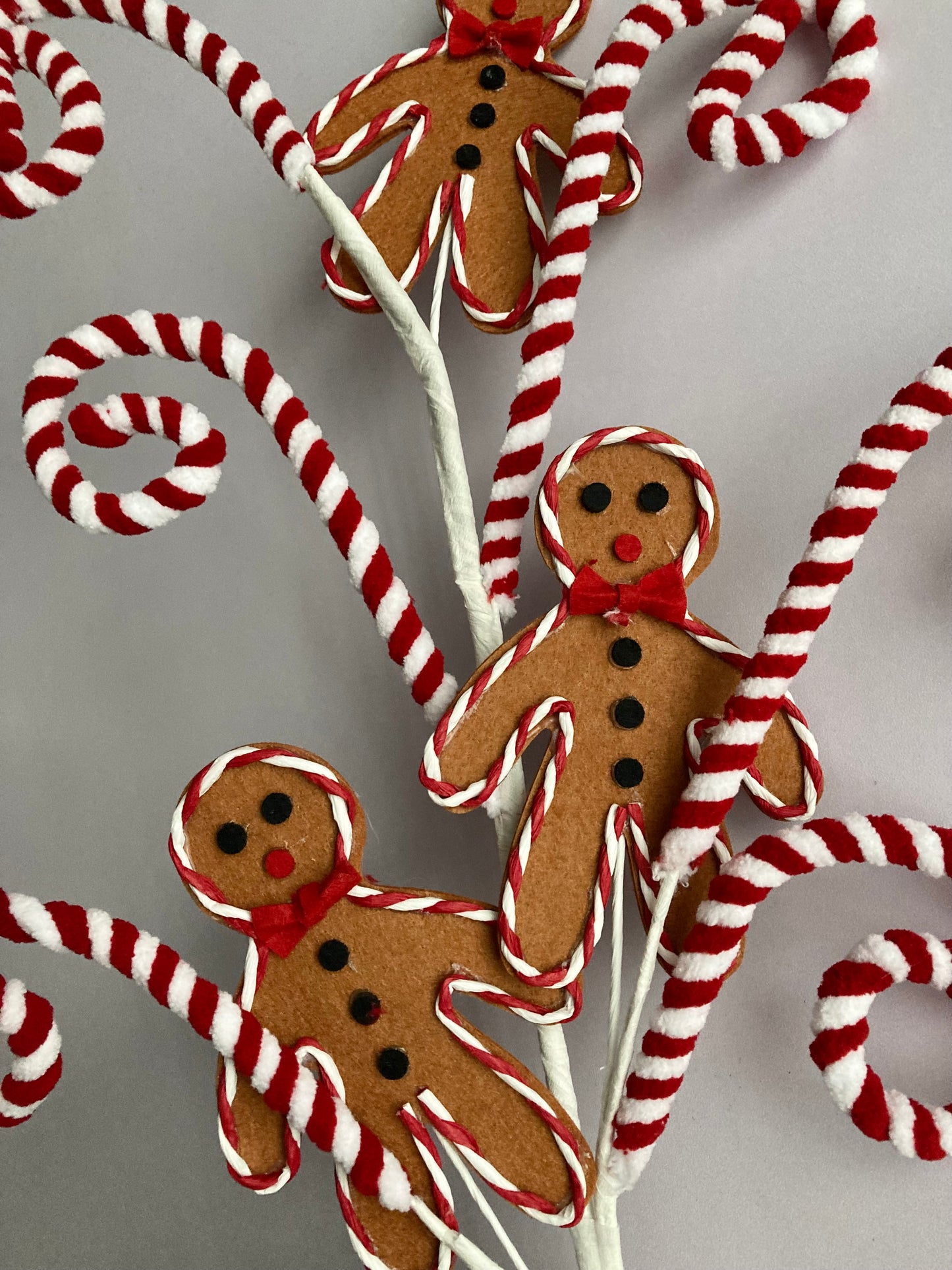 65cm Gingerbread & Candy Swirl Spray