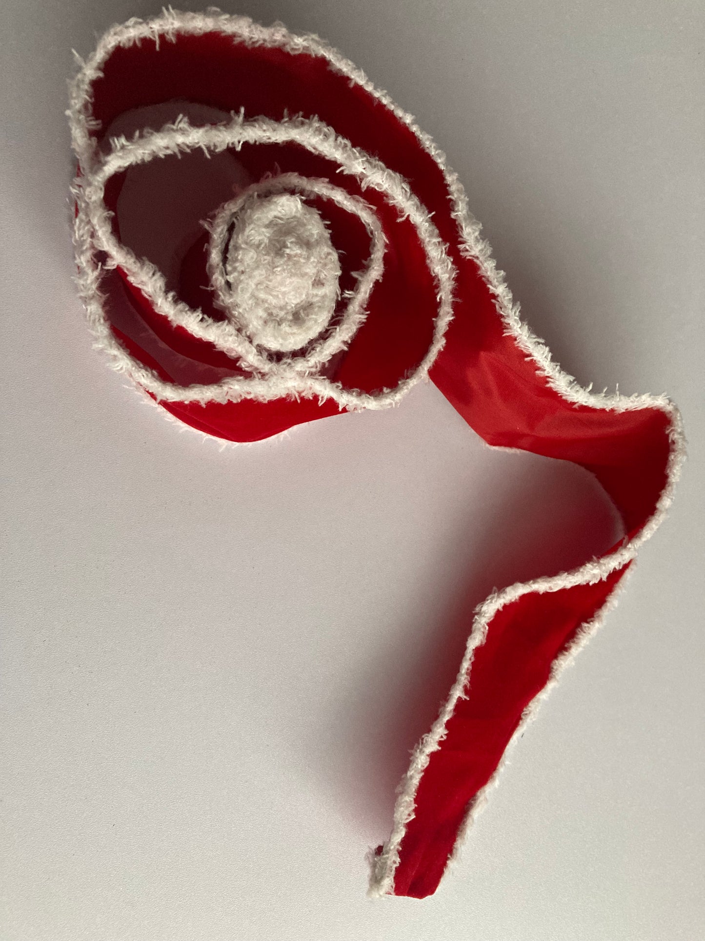 2yrds Red Velvet Wired Edge Ribbon