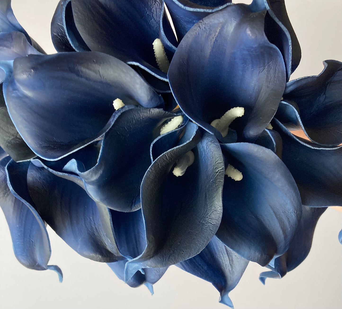 5 Navy Real Touch Calla Lily Bunch