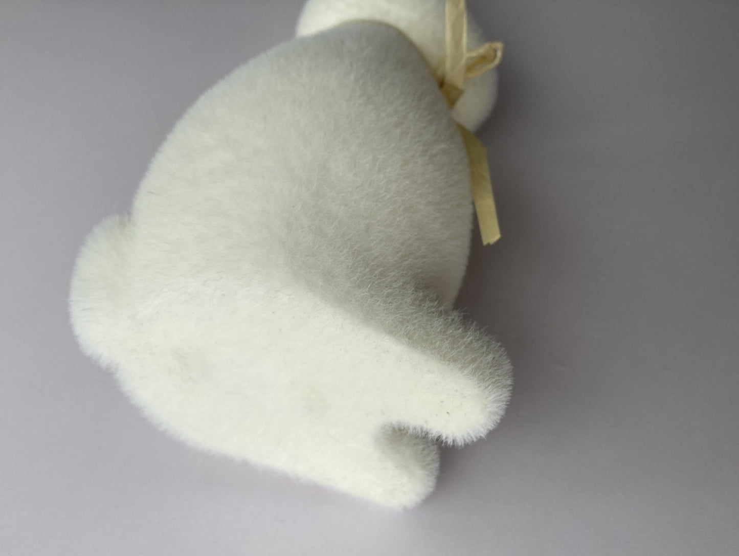 29cm White Flocked Standing Bunny