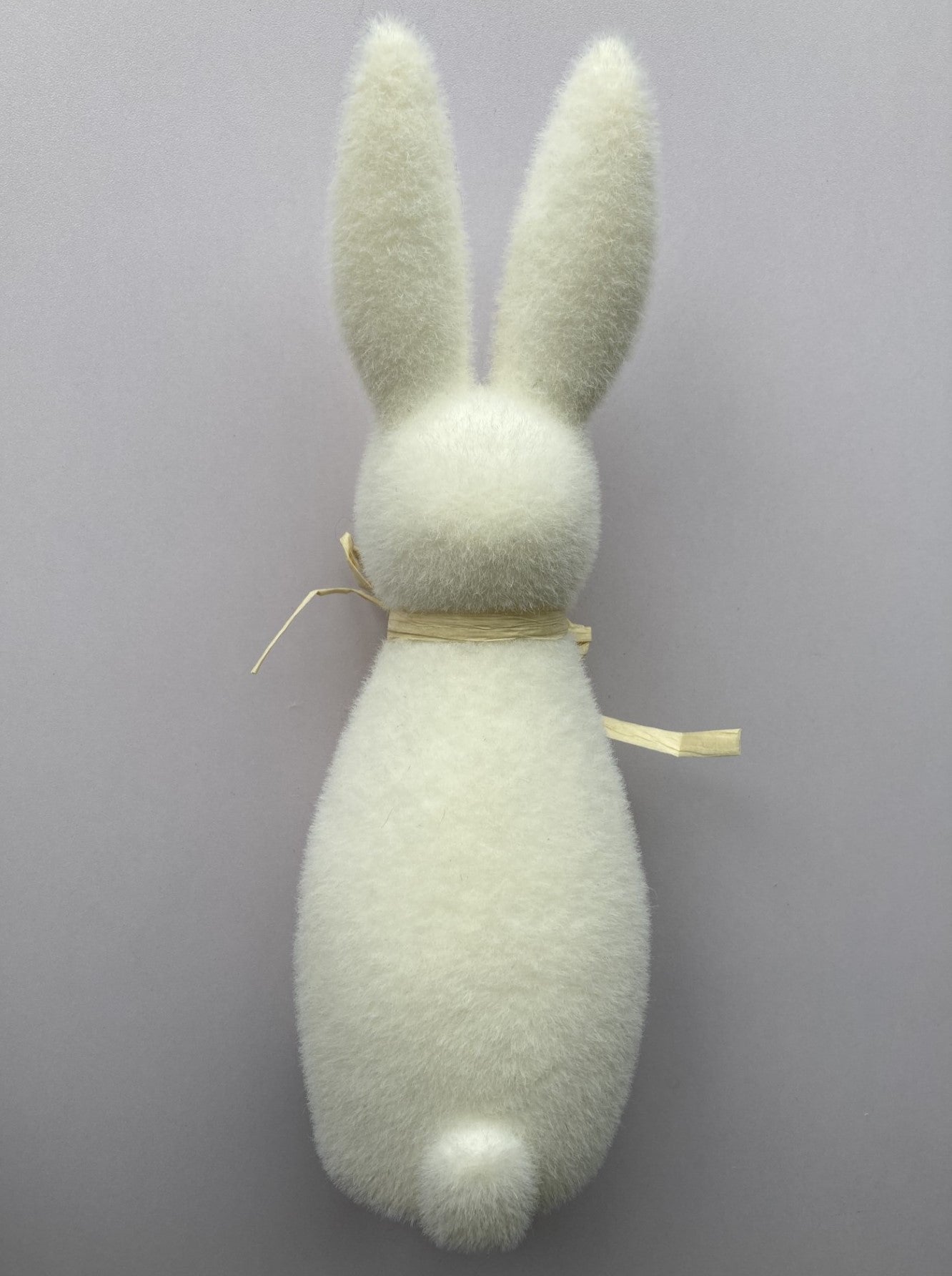 29cm White Flocked Standing Bunny