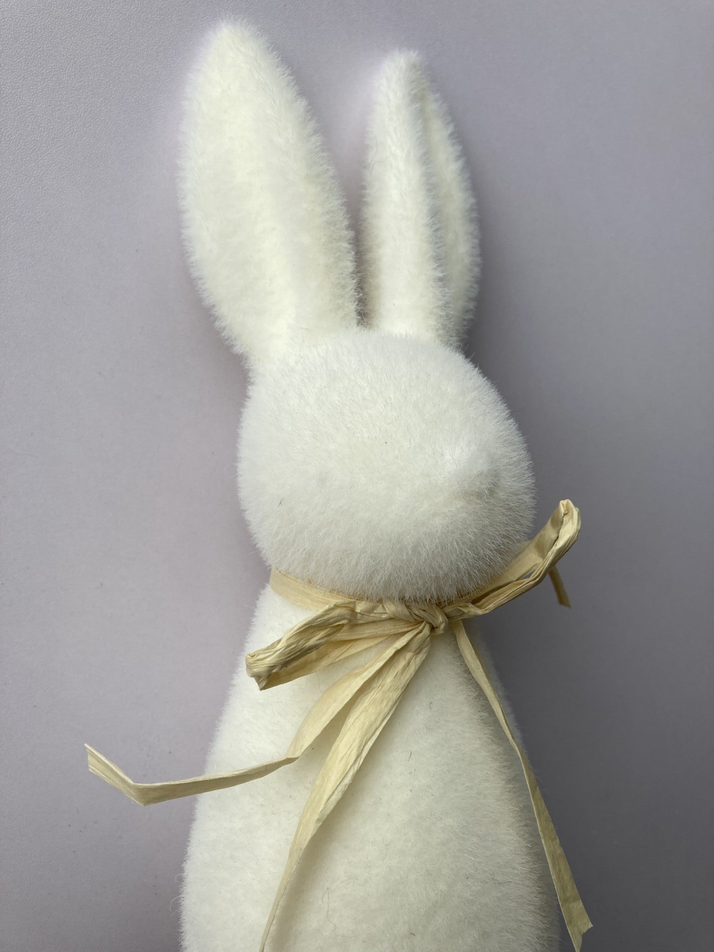 29cm White Flocked Standing Bunny
