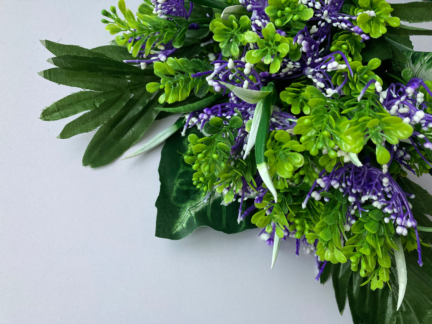 Purple & White Flower w/ Foliage Bunch