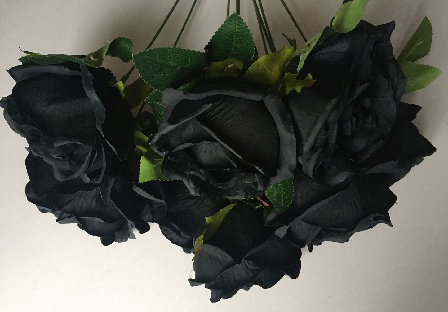 9 Dark Navy Rose Bunch