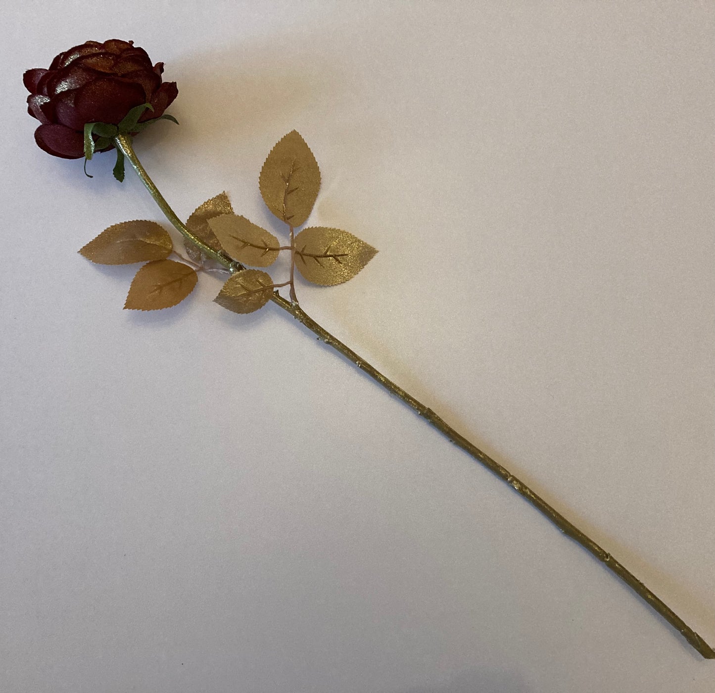 Burgundy Glittered Rose
