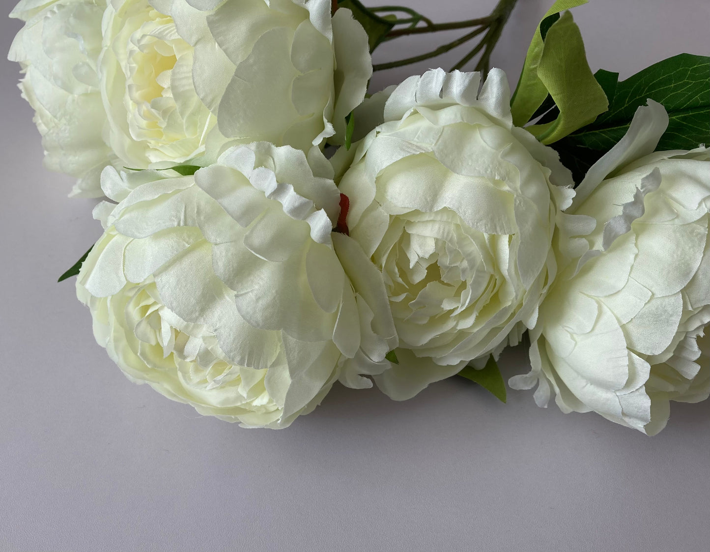 Large 5 Stem Ivory Peony Bunch