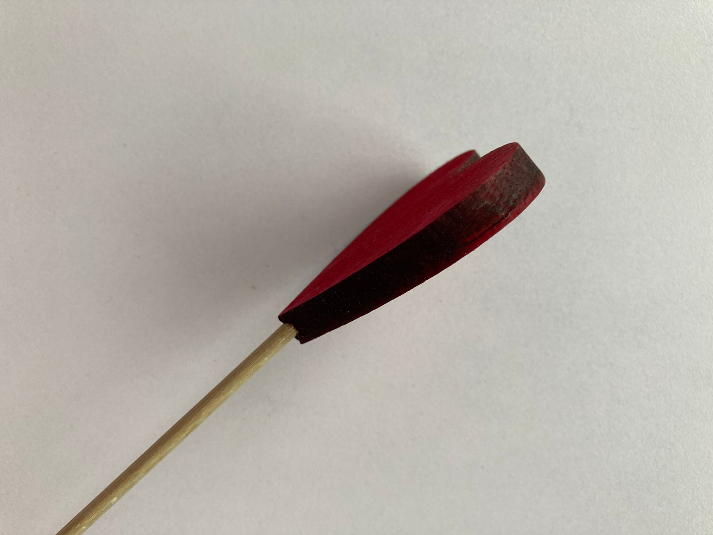 6 Pack Red Wooden Heart Pick