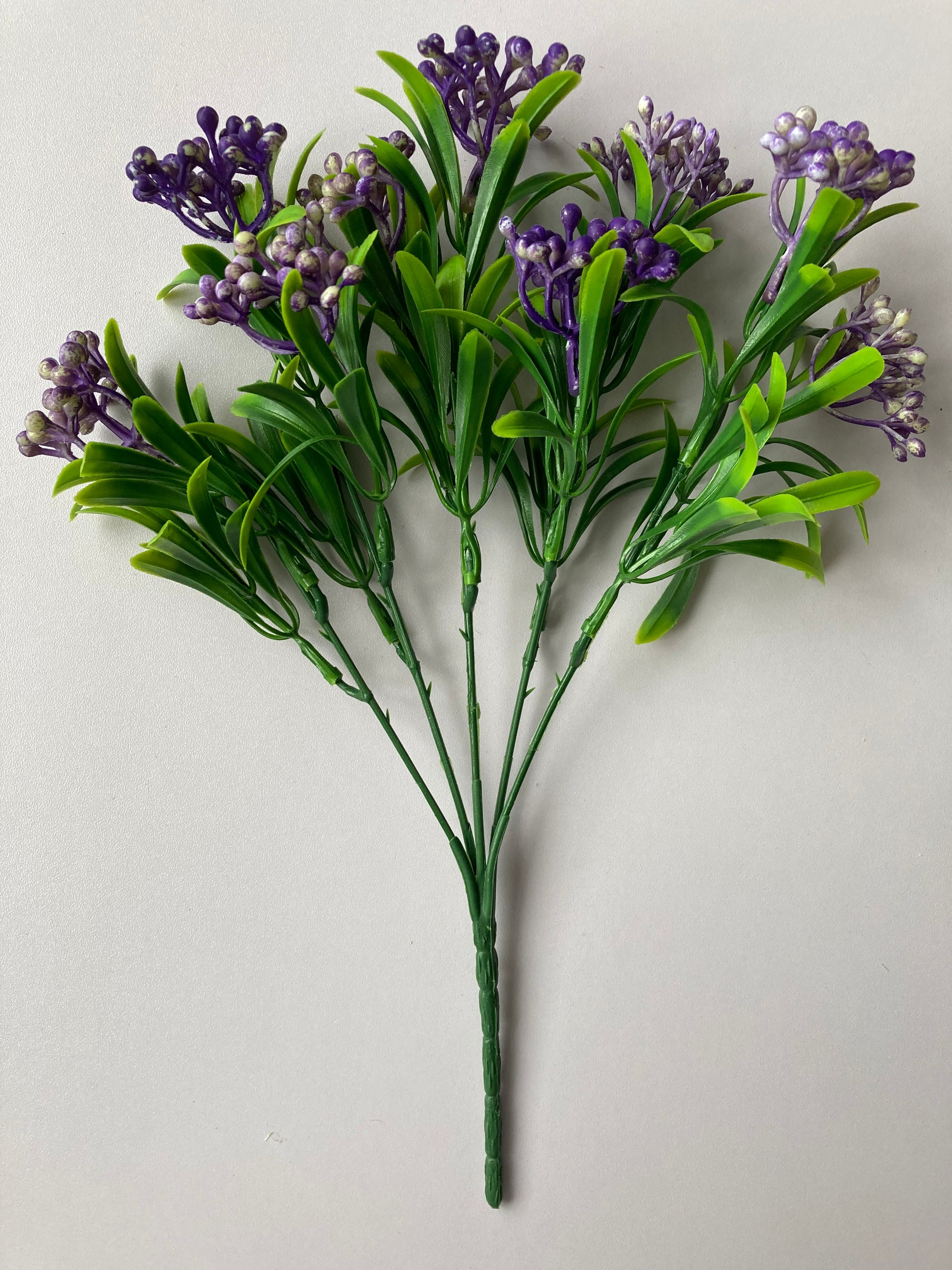 30cm White & Purple Berry & Foliage – faux floral décor by Whimsical Blossom Floristry