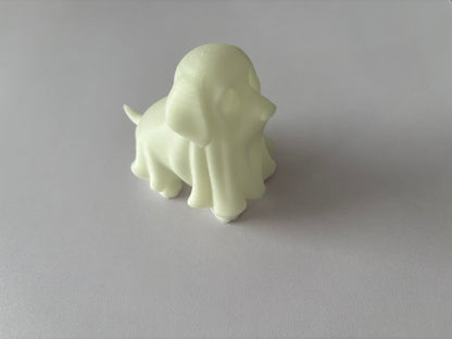 Glow in the Dark Ghost Dog | 3D Printed Halloween Decoration | Glows Blue