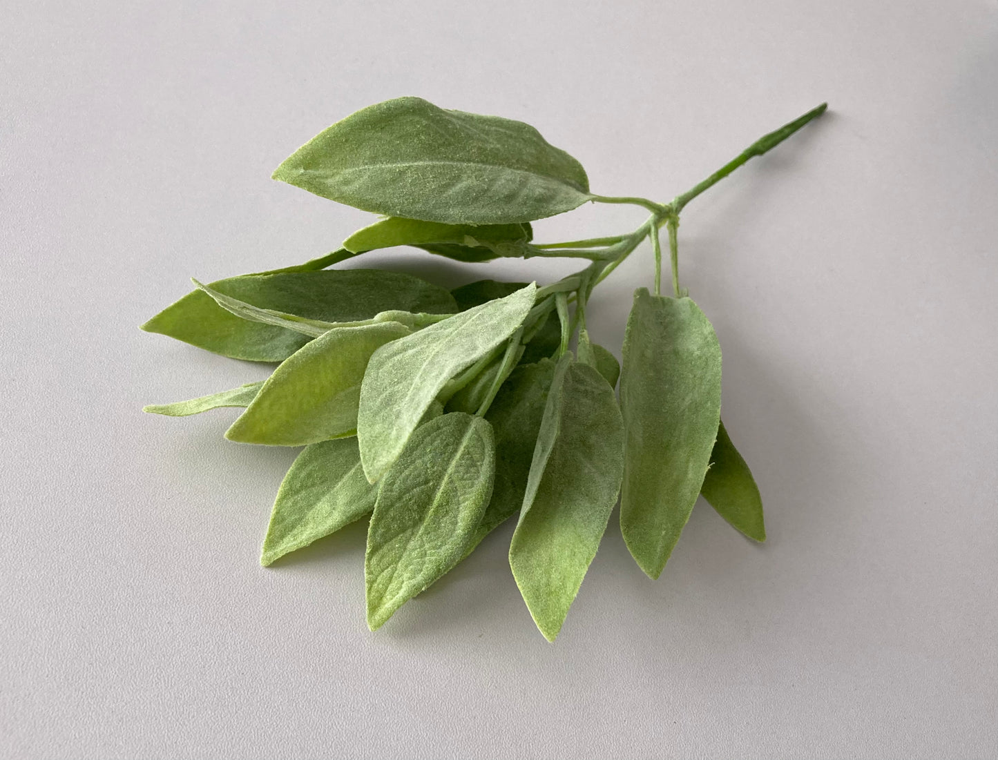 Flocked Sage Foliage Spray