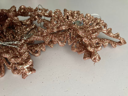 4pk Star Rose Gold Christmas Bauble Decor
