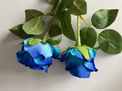 Small Velvet Royal Blue Rose