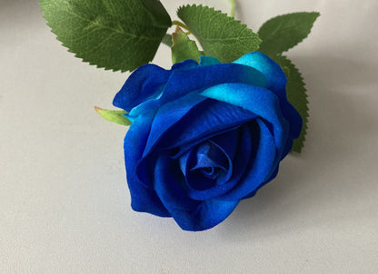 Small Velvet Royal Blue Rose