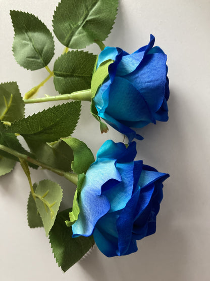 Small Velvet Royal Blue Rose