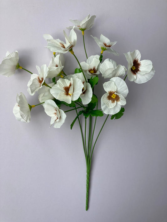White Pansy Bunch