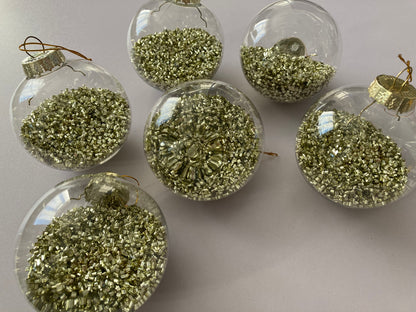6Pck Gold Baubles