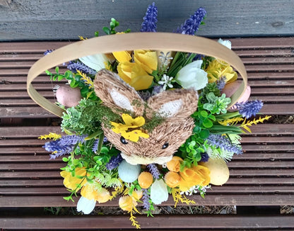 Easter Bunny Woven Handled Basket