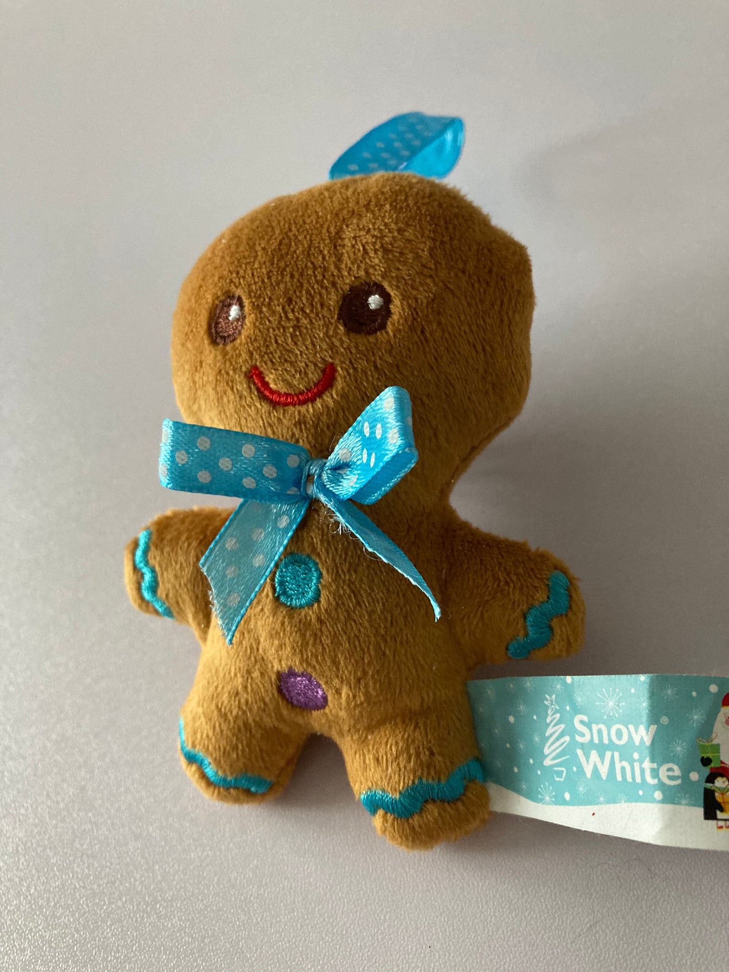 Plush Gingerbread Tree Decor Blue