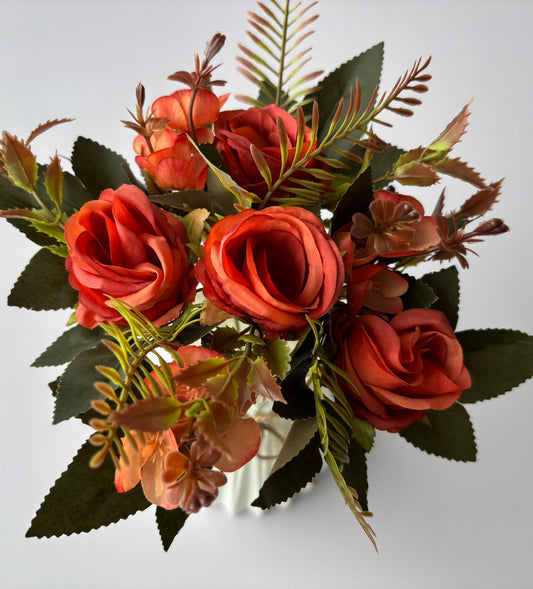 Terracotta Rosebud & Hydrangea Bunch
