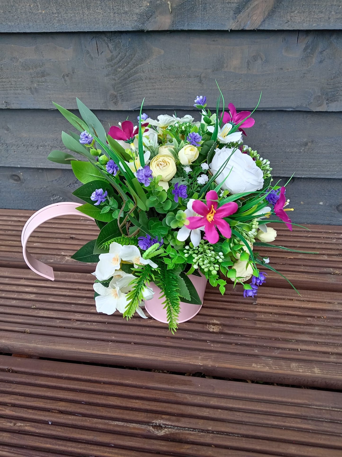 Pink Single Hook Floral Planter