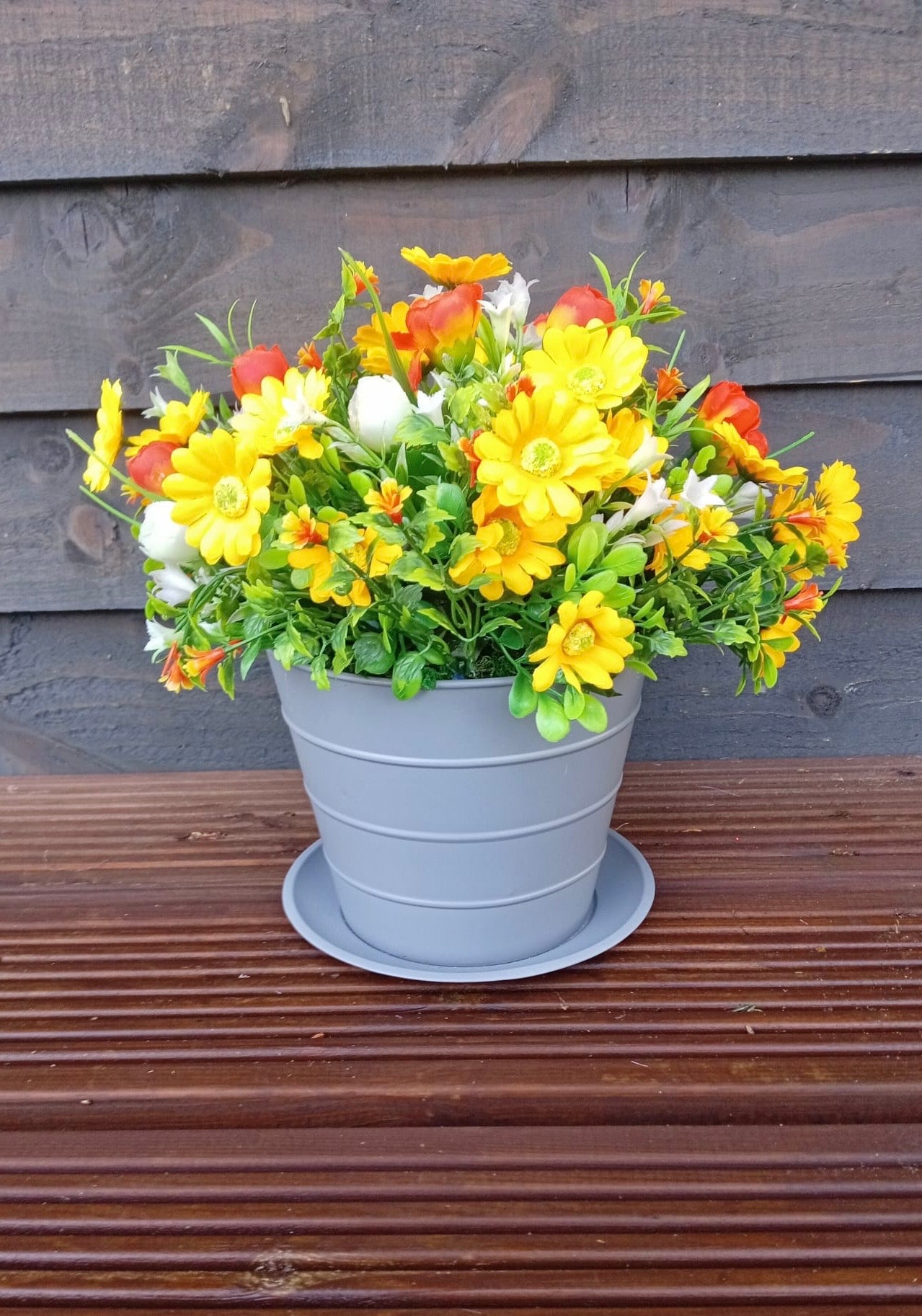 Spring Grey Teacup Plant Pot