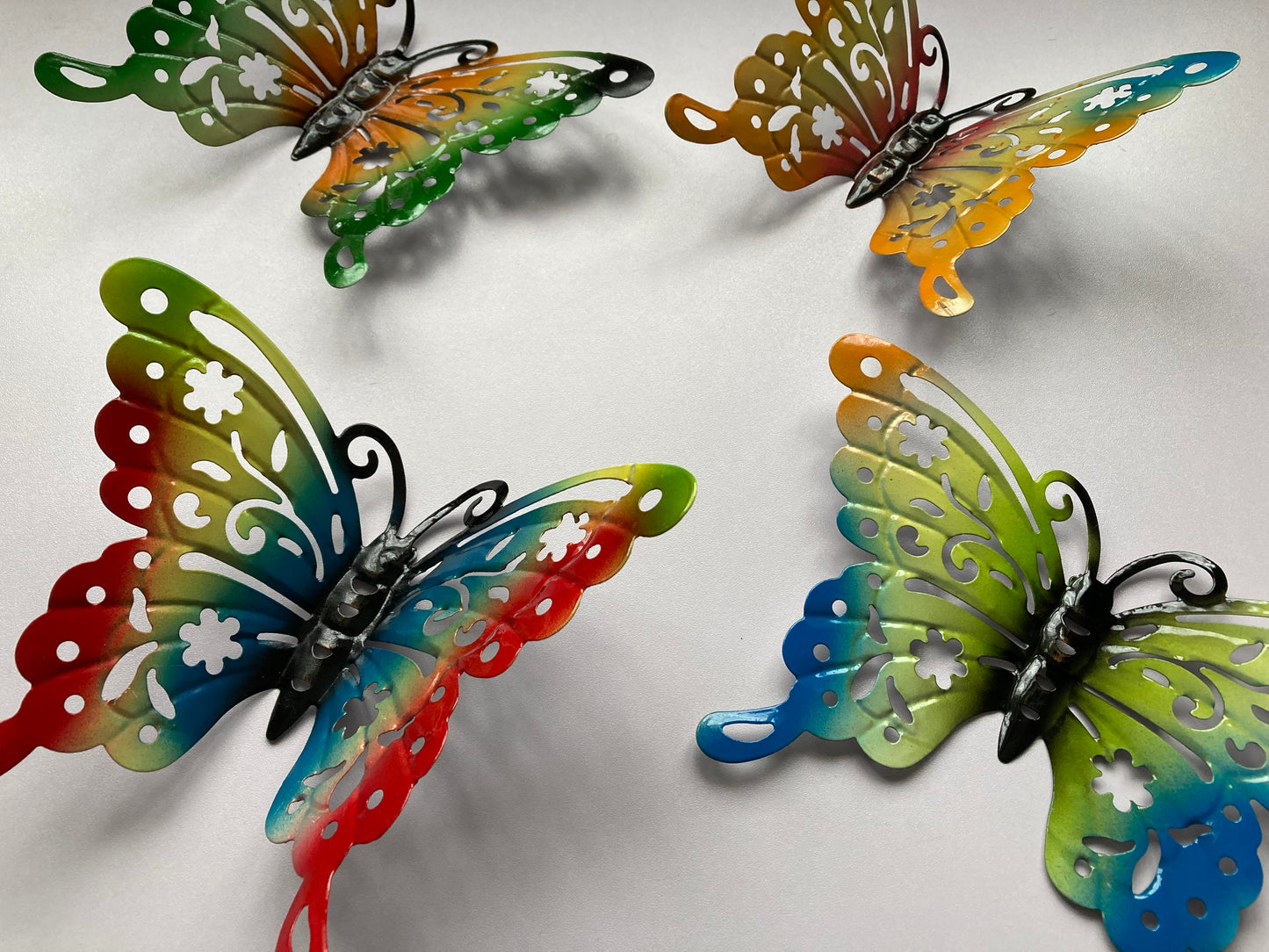 Rainbow Butterfly Metal Wall Plaque