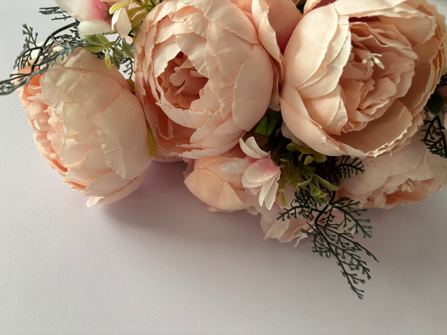 Large Peach Peony & Hydrangea Bunch