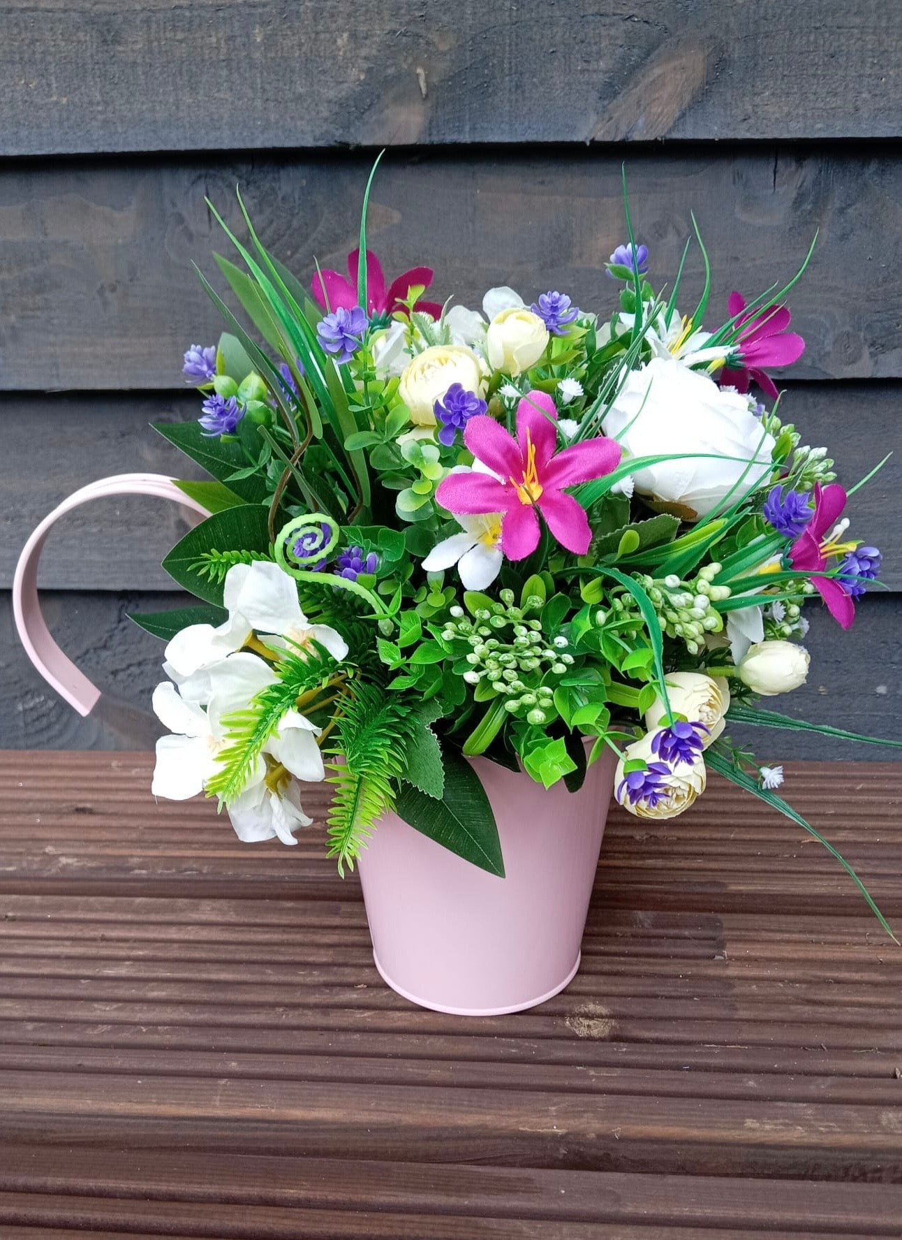 Pink Single Hook Floral Planter