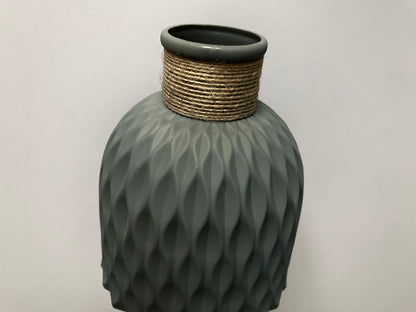 Dark Grey Geometric Style Vase