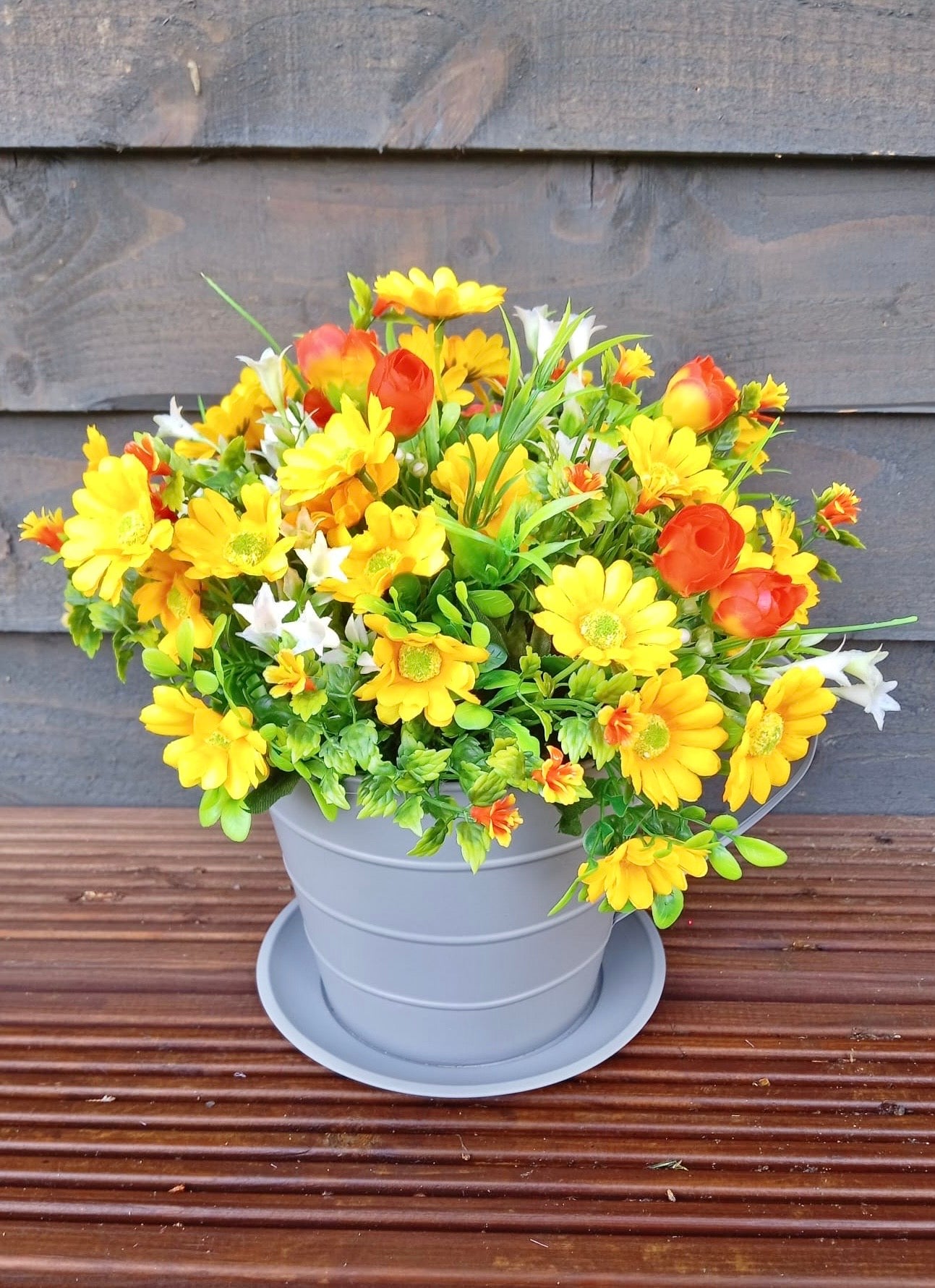 Spring Grey Teacup Plant Pot
