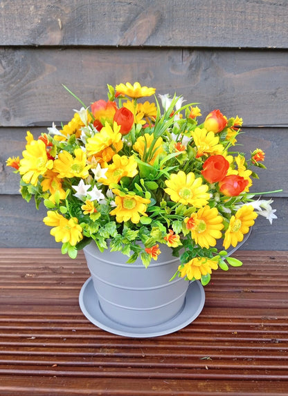 Spring Grey Teacup Plant Pot
