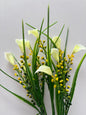 Ivory Small Calla Lily Foliage Bunch