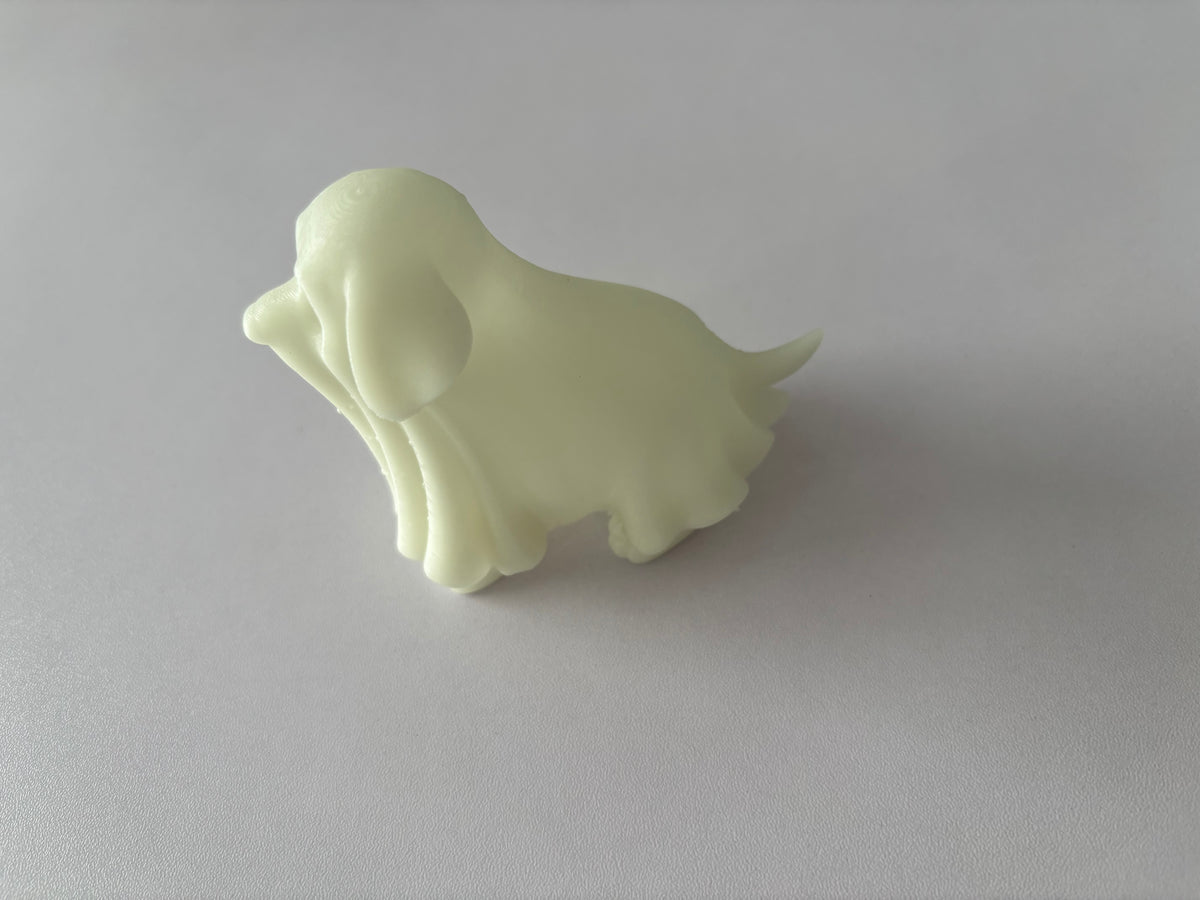 Glow in the Dark Ghost Dog | 3D Printed Halloween Decoration | Glows Blue