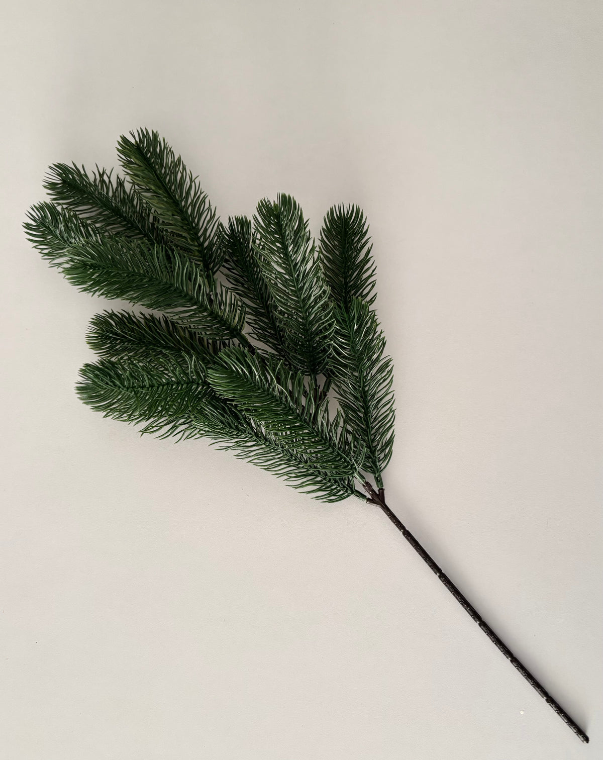 Dark Green Spruce Stem | Artificial Faux Foliage | 13 Piece Detachable Stem