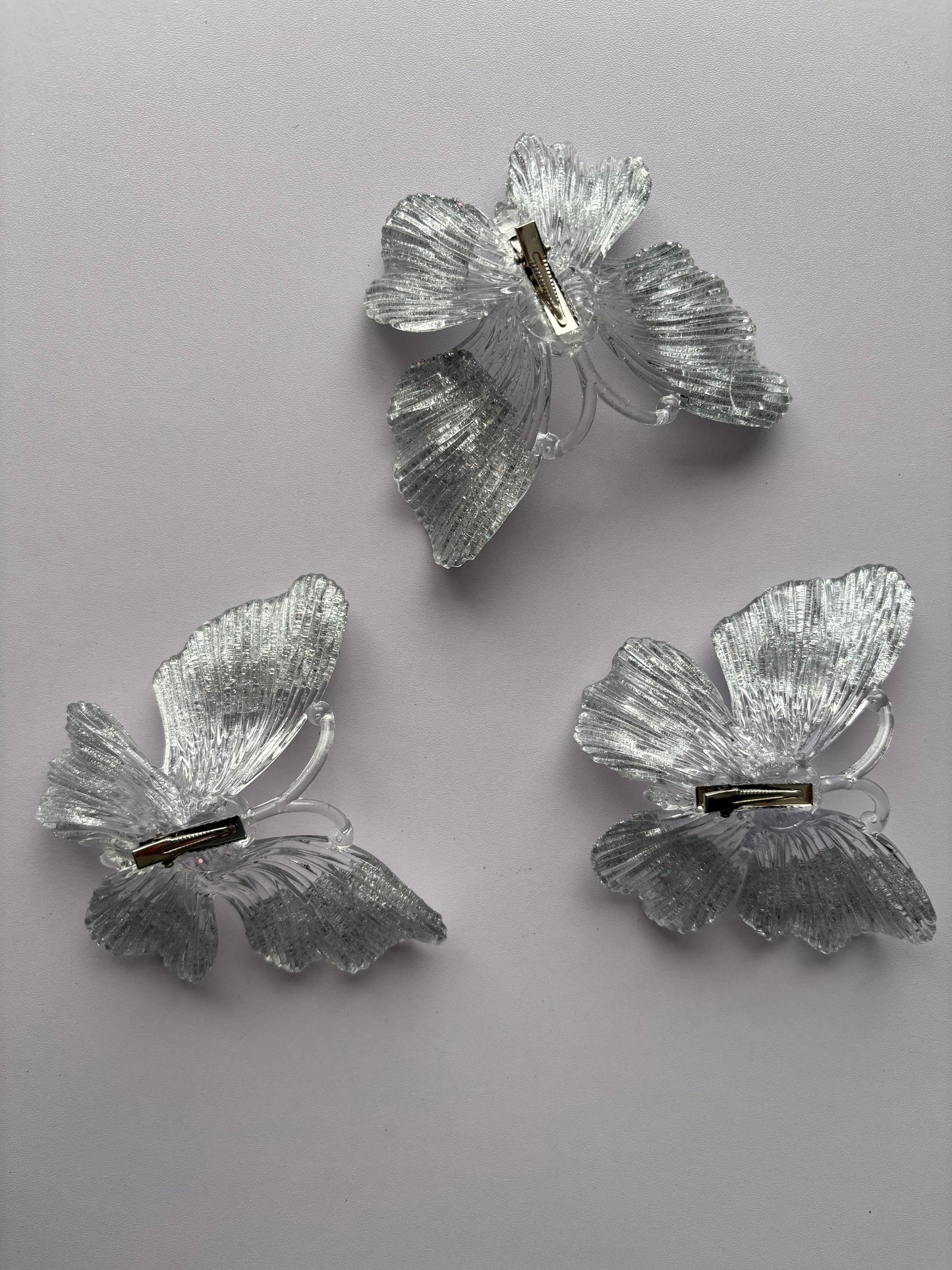 3 Set Acrylic Butterfly Clip
