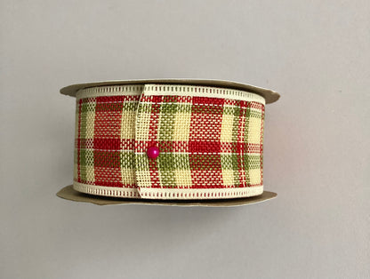 10yrds Tartan Fabric Edge Ribbon