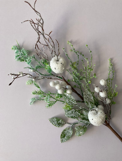 Apple & Berry Snowy Christmas Pick