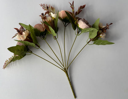 Dusky Pink & Purple Ranunculi & Hydrangea Bunch