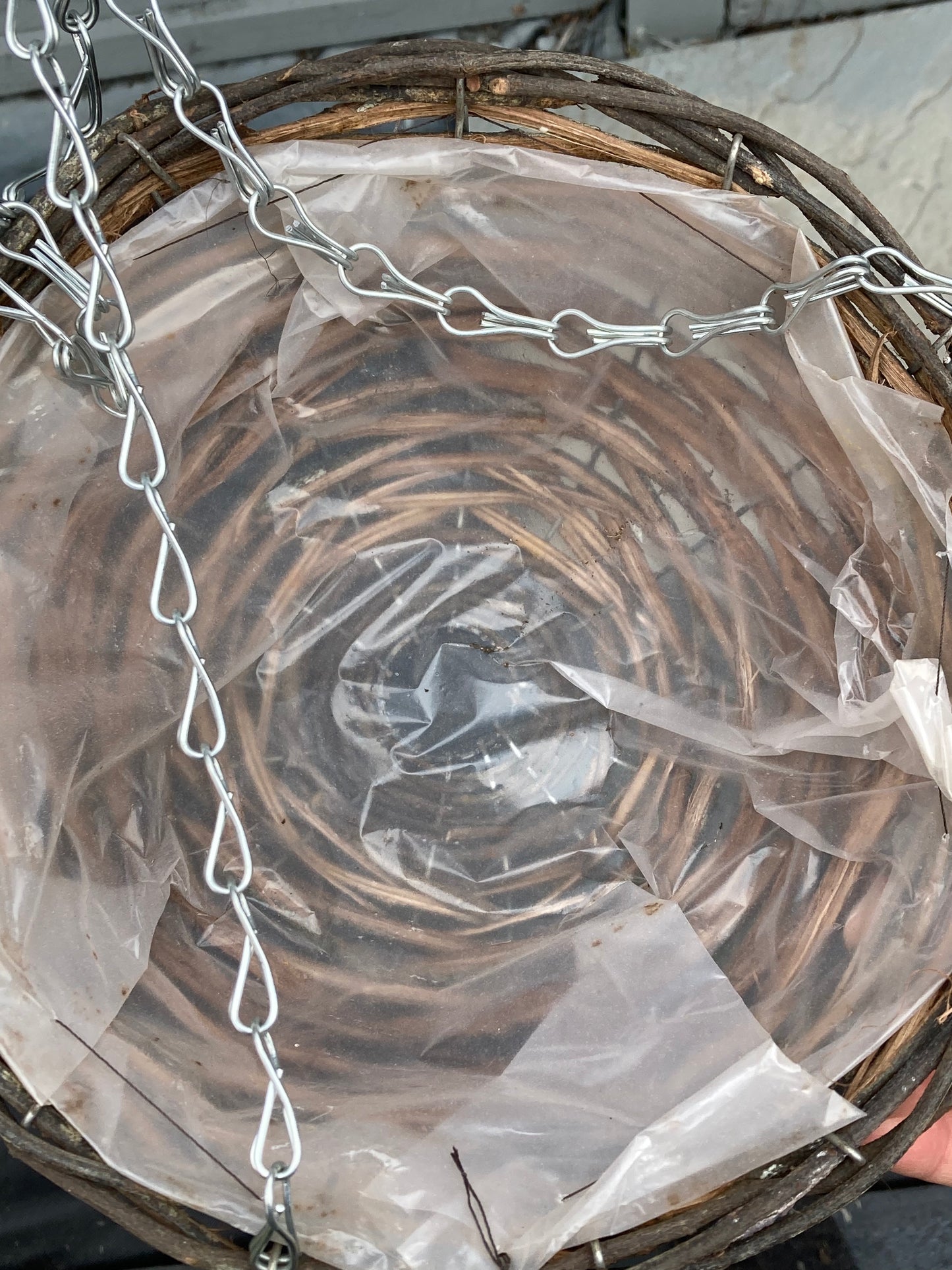 10" Rattan Round Hanging Basket