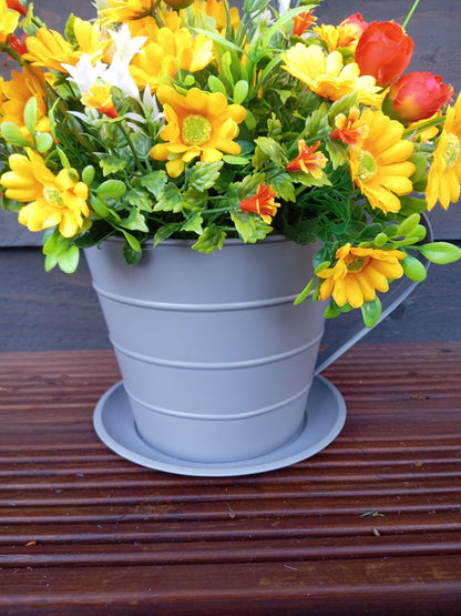 Spring Grey Teacup Plant Pot