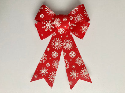 Red Snowy Large Bow