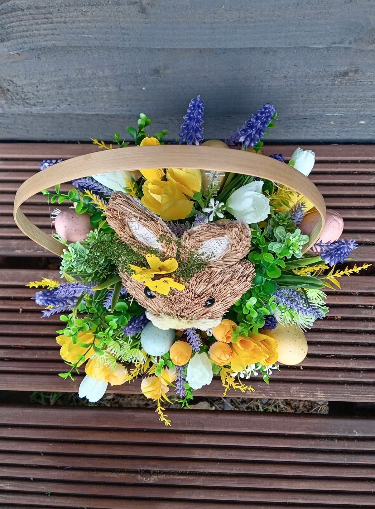 Easter Bunny Woven Handled Basket