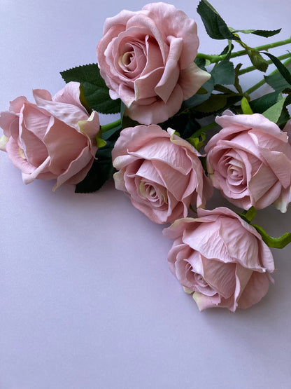 Pink Soft Velvet Rose Stem