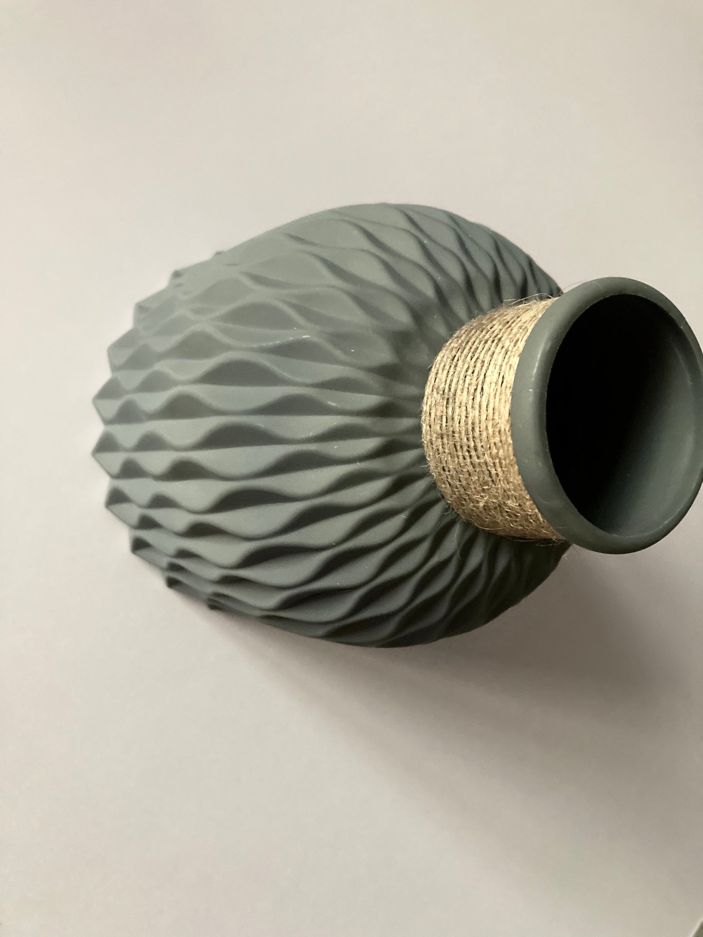 Dark Grey Geometric Style Vase