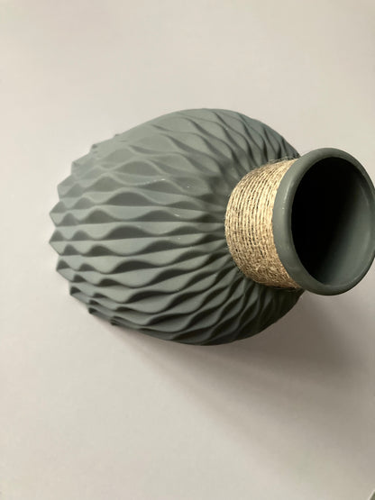 Dark Grey Geometric Style Vase